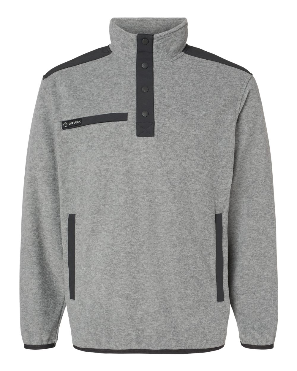 Front View of Platinum Ranger Melange Fleece Pullover - 7353