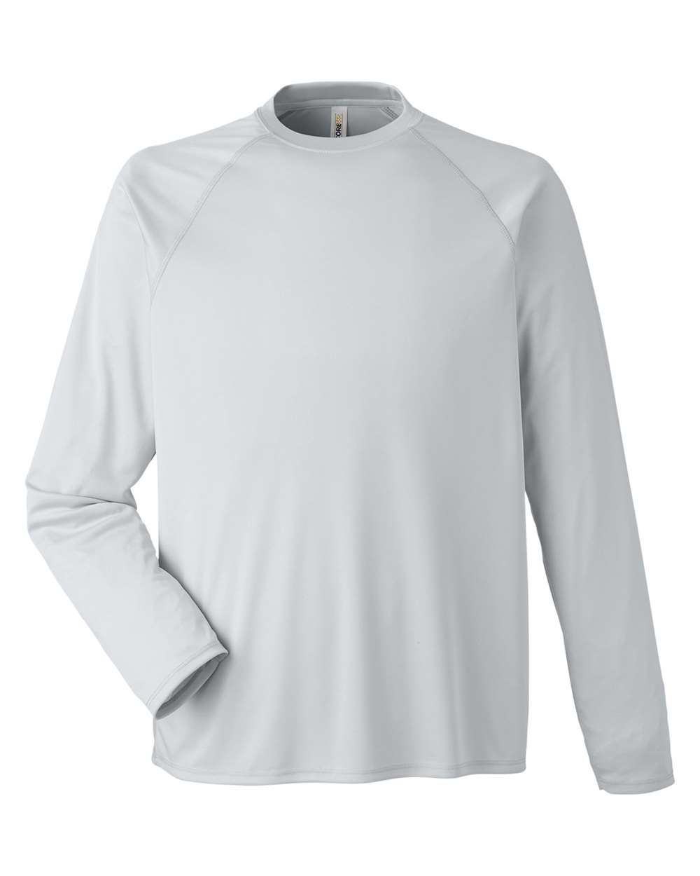 Front View of Platinum Unisex Ultra UVP™ Marina Raglan Long Sleeve T-Shirt - CE110