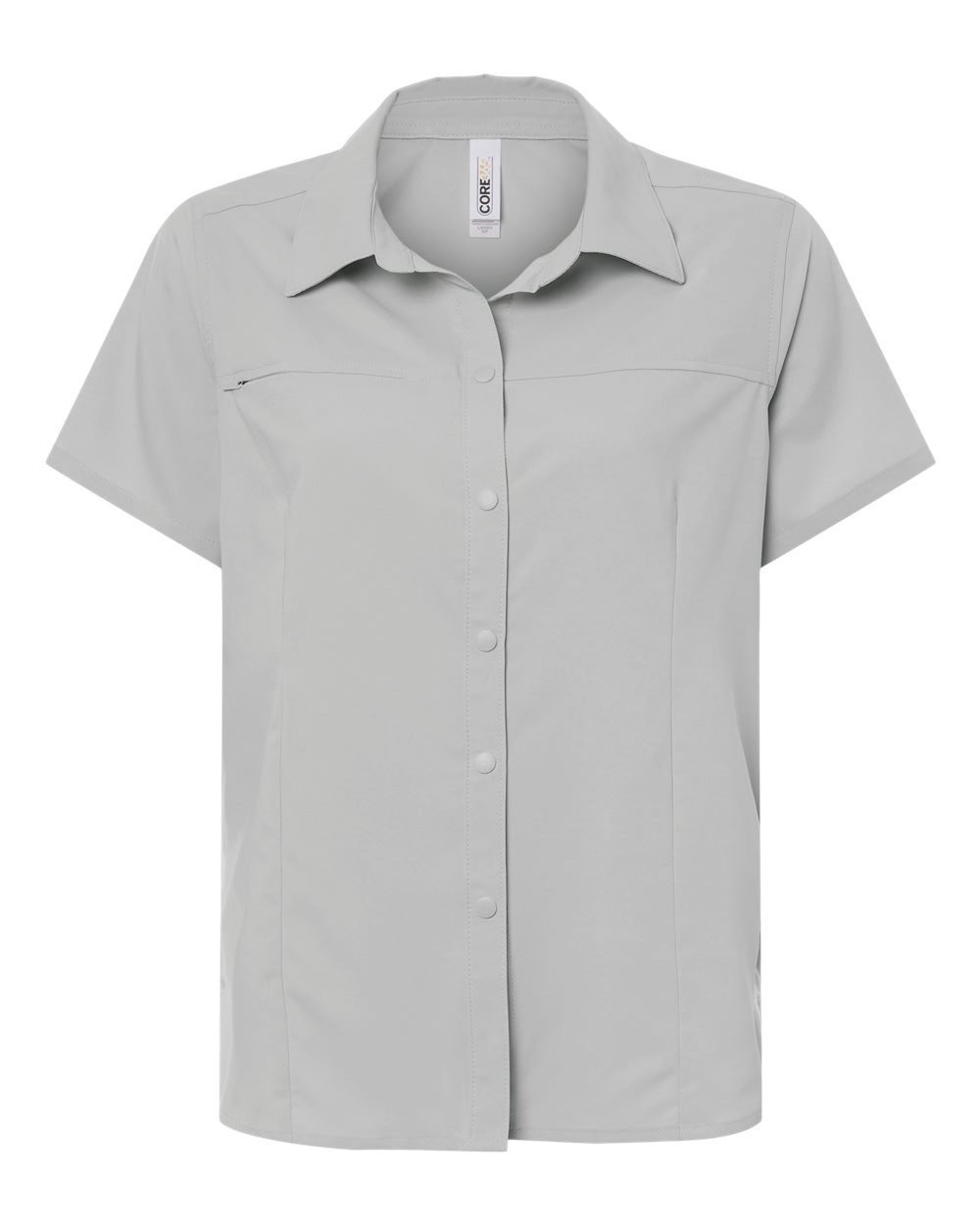 Front View of Platinum Women's UltraUVP Shoreline Short Sleeve Staff Shirt - CE520W plain