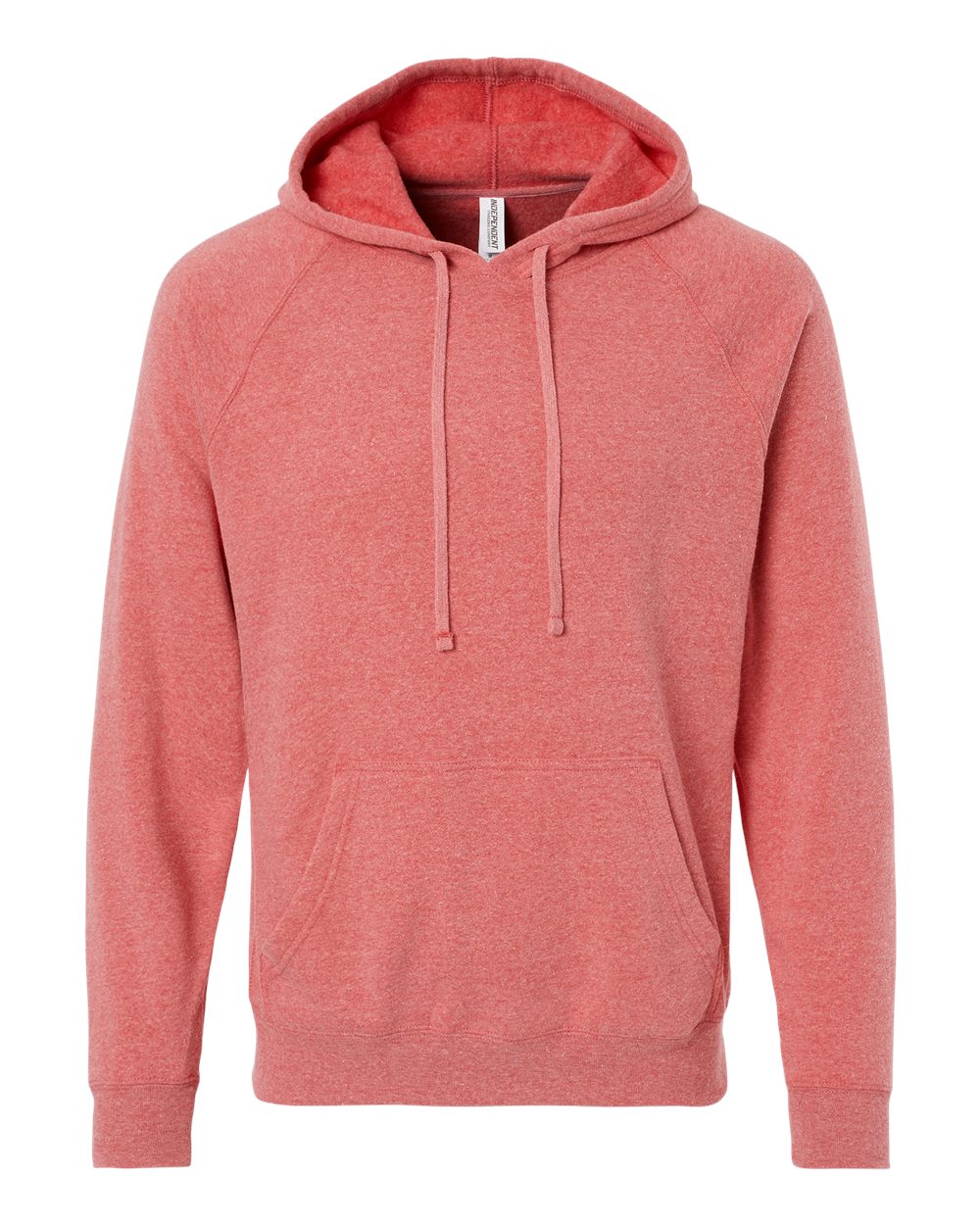 Front View of Pomegranate Special Blend Raglan Hooded Sweatshirt - PRM33SBP