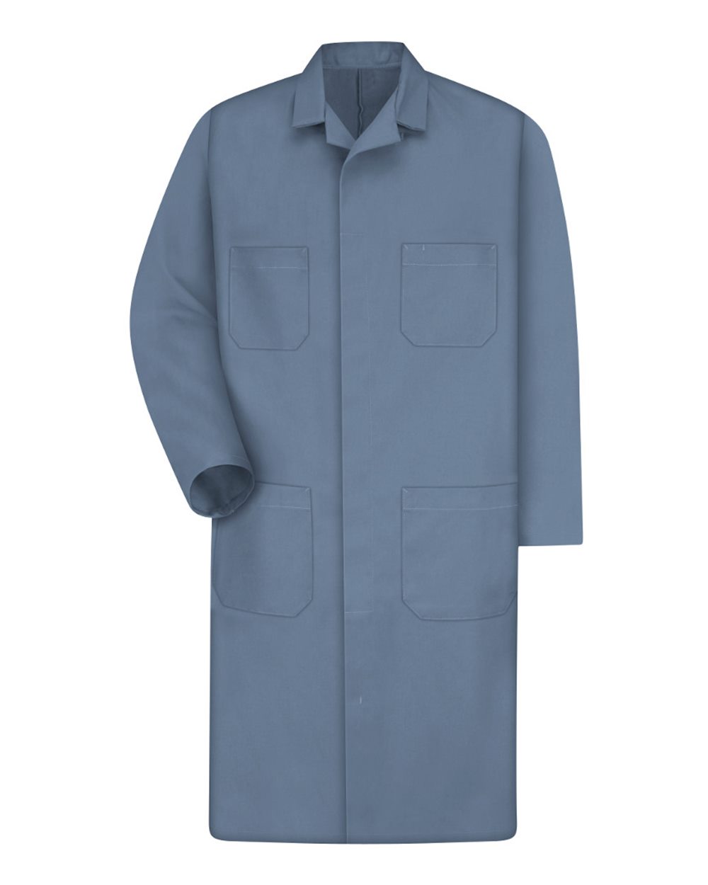 Front View of Postman Blue Shop Coat Extended Sizes - KT30EXT