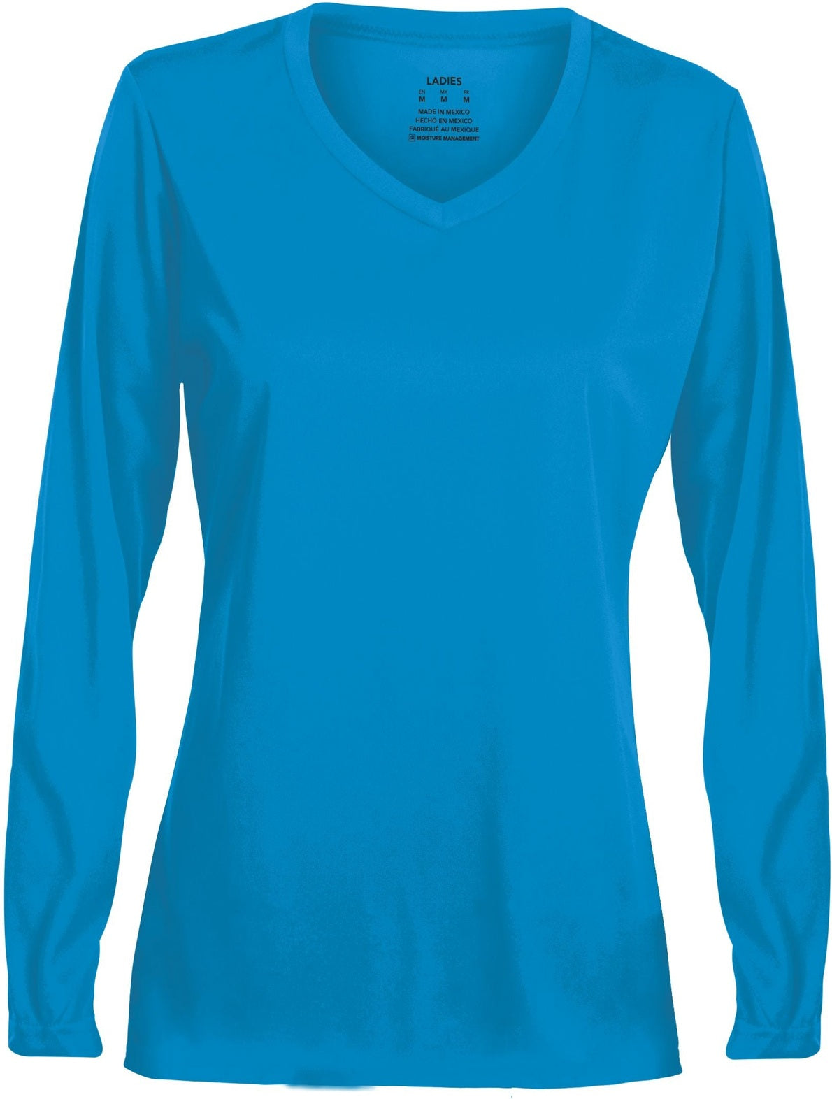 POWER BLUE LADIES L/S WICKING T-SHIRT