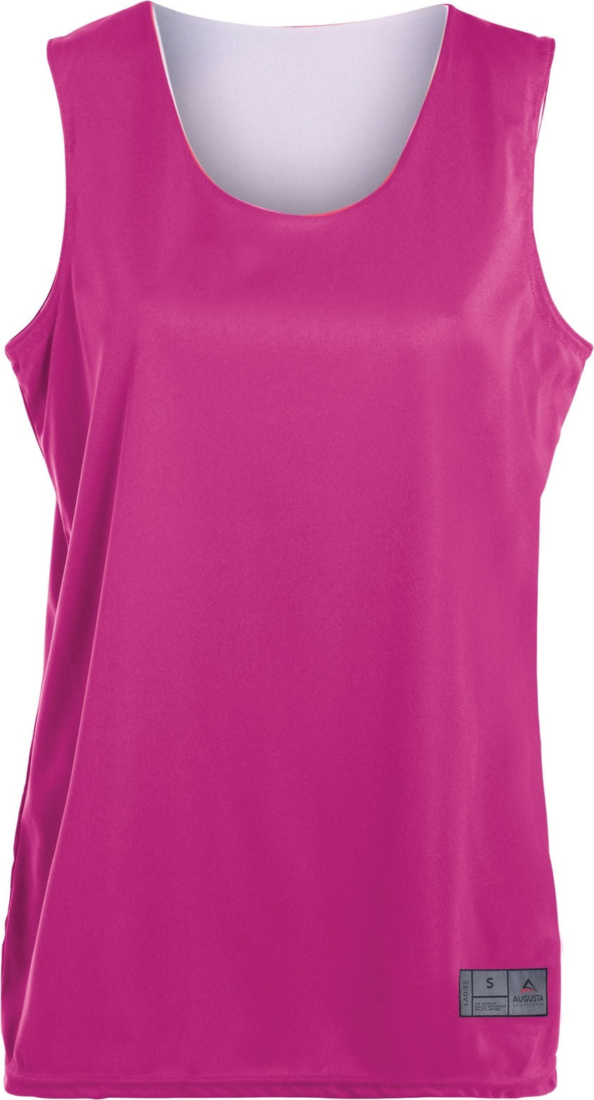 Front View of POWER PINK/WHITE LDS REVERSIBLE WICKING TANK