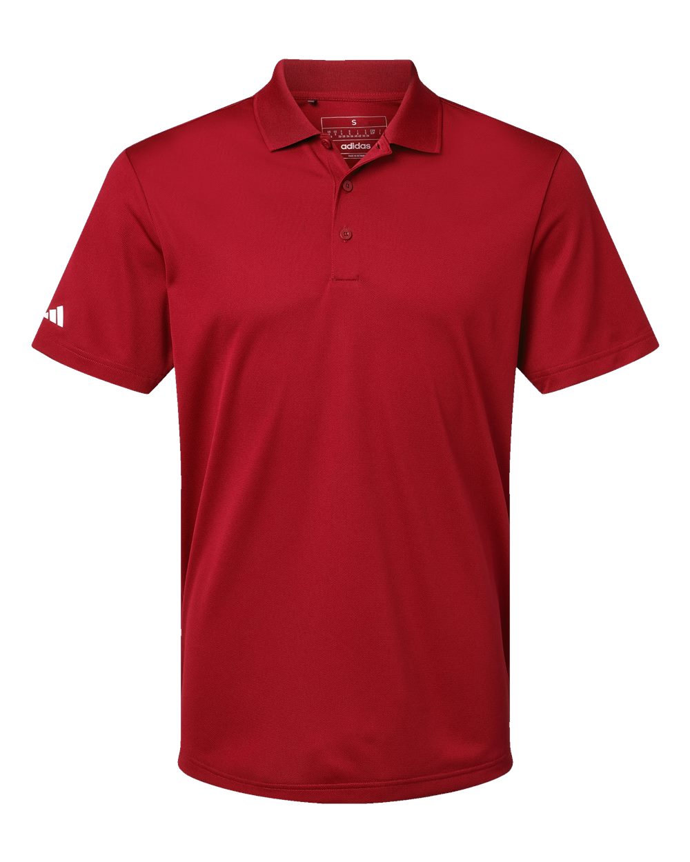 Front View of Power Red Basic Sport Polo - A430 plain