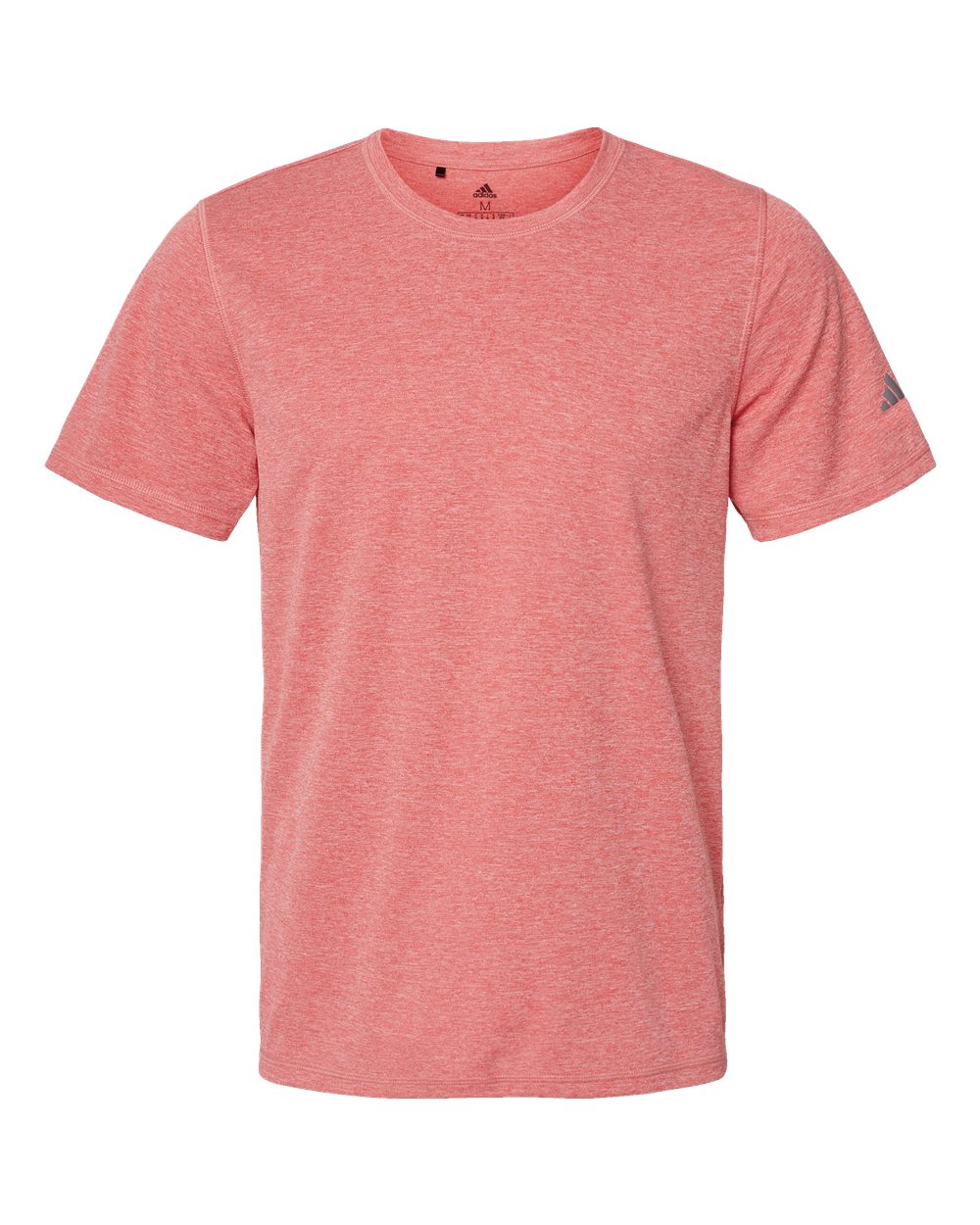 Front View of Power Red Heather Sport T-Shirt - A376