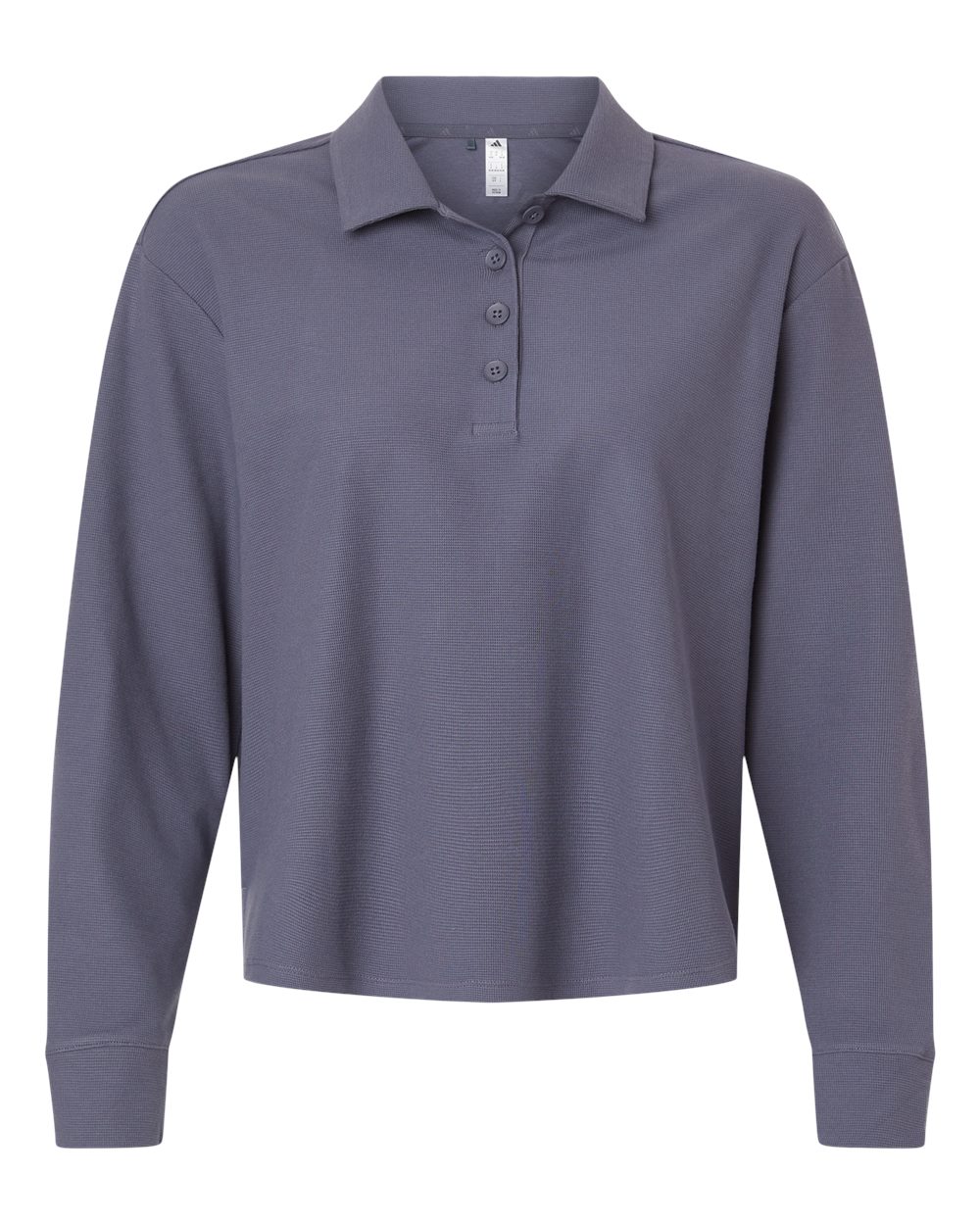 Front View of Preloved Violet Women&#39;s Beyond Long Sleeve Loose Polo - A1008