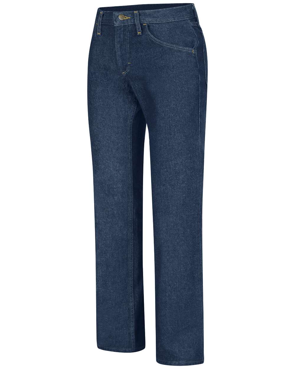 Front View of Prewashed Indigo - 32I Women's Straight Fit Jeans - PD63