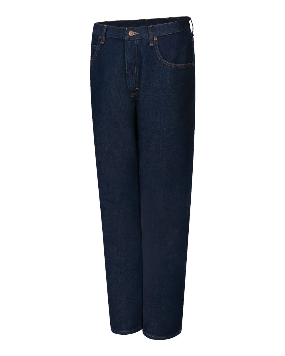 Front View of Prewashed Indigo - 35I Dura-Kap Flex Work Jeans - PD90