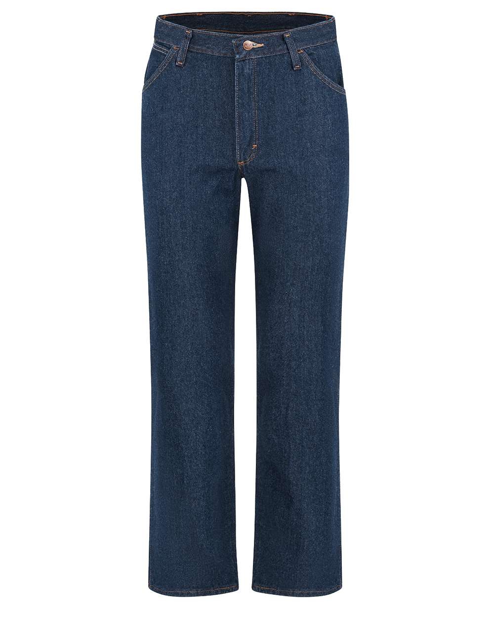 Front View of Prewashed Indigo - 36I Classic Work Jeans - PD54