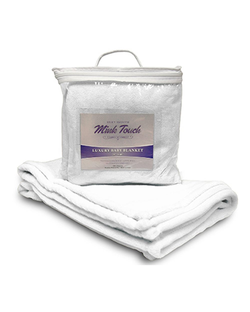 Pure White Mink Touch Luxury Baby Blanket - 8722