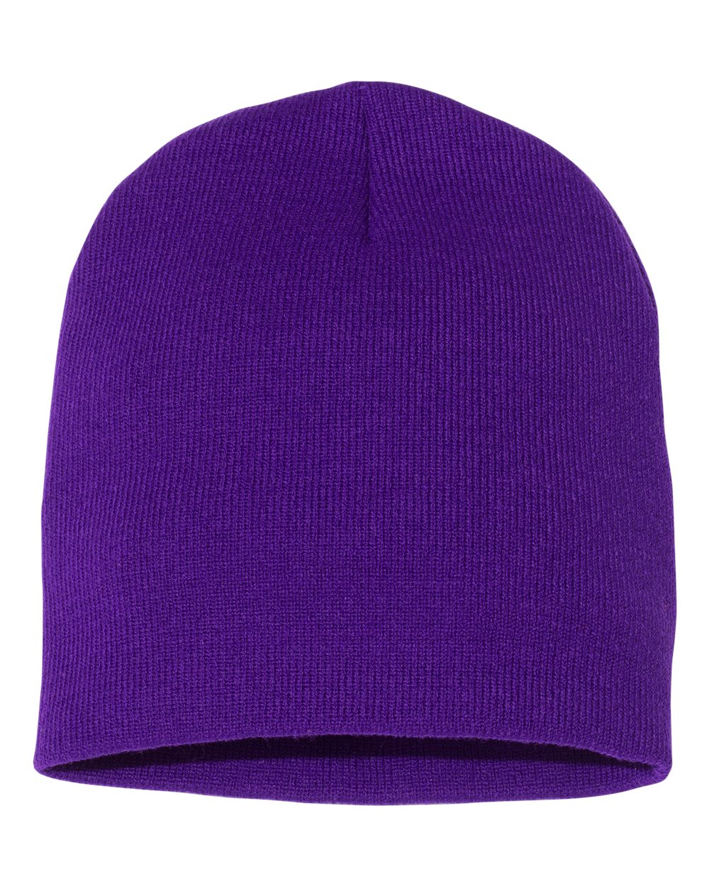 Front View of Purple 8 1/2" Beanie - 1500KC