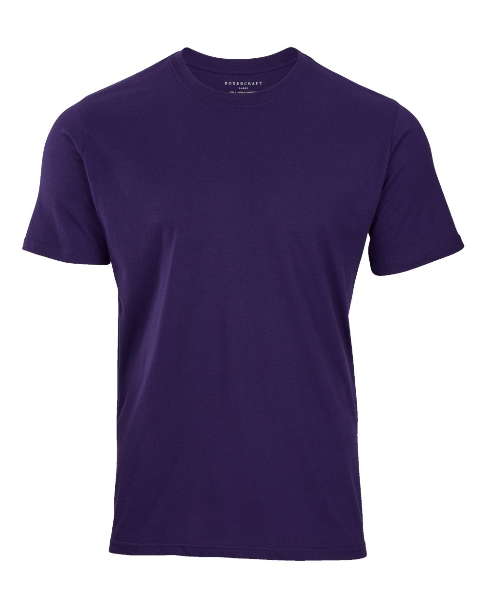 Front View of Purple Basic Crew T-Shirt - BM2103