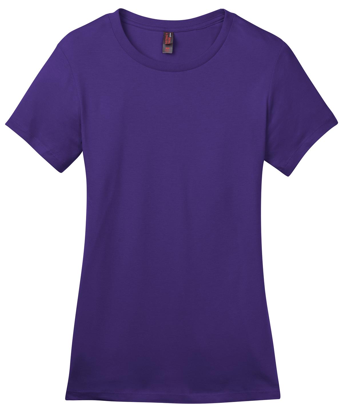 Front View of Purple District Women's Perfect Weight Tee. DM104L