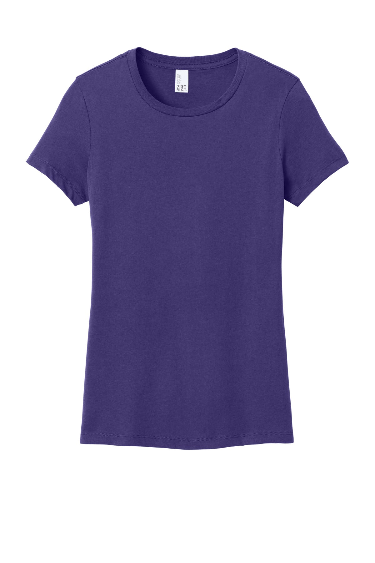 Front View of Purple District Women's Perfect Weight Tee. DM104L