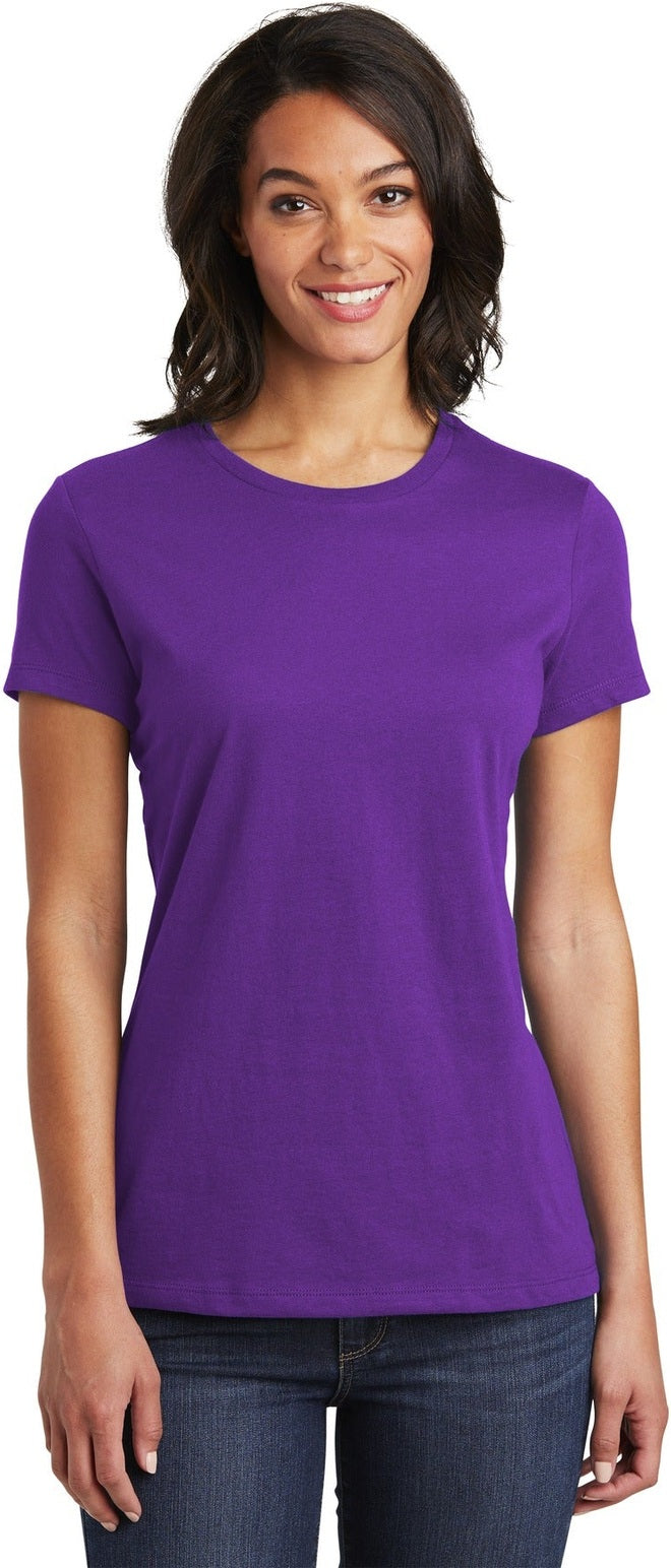 Front View of Purple District Women's Very Important Tee . DT6002