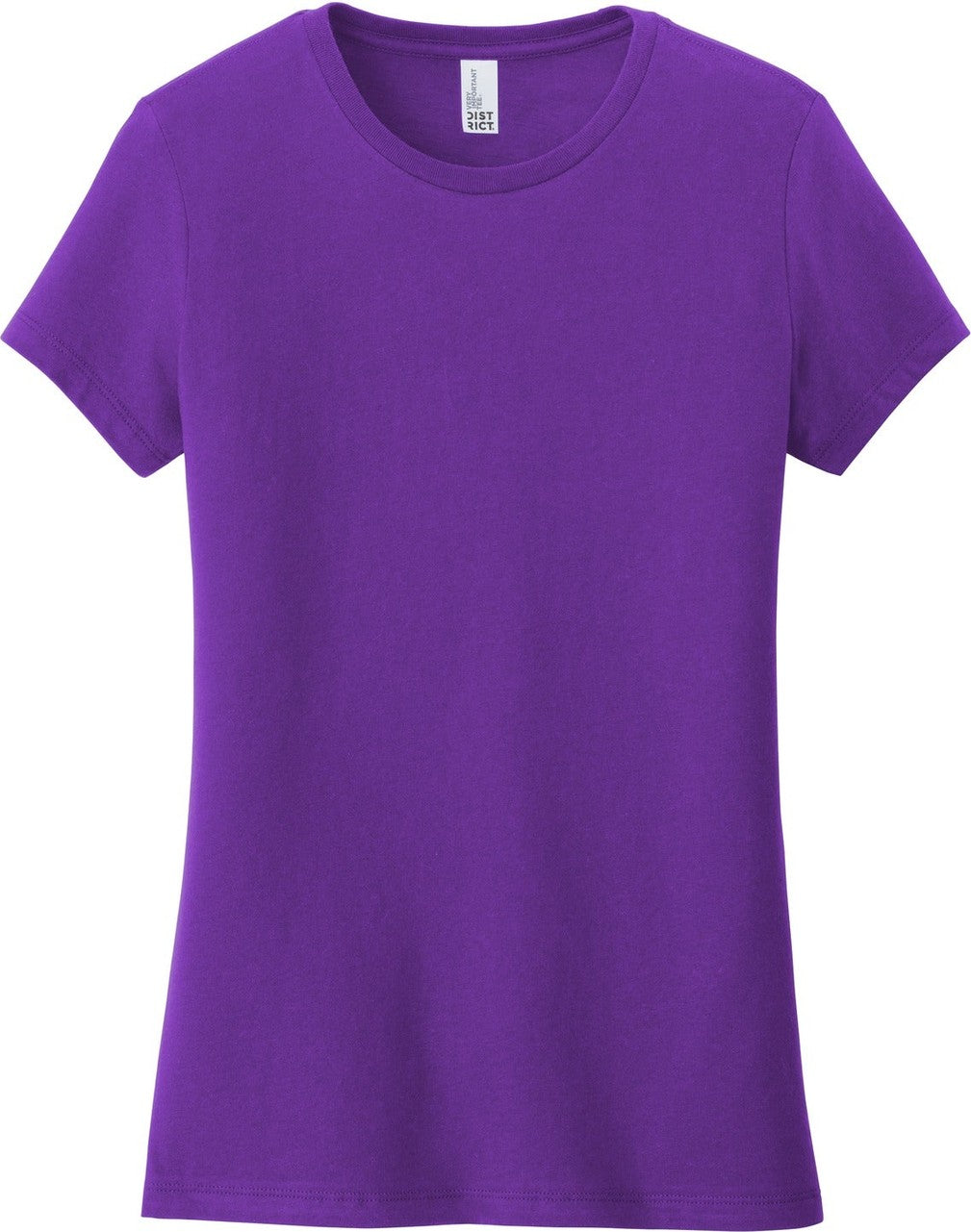 Front View of Purple District Women's Very Important Tee . DT6002