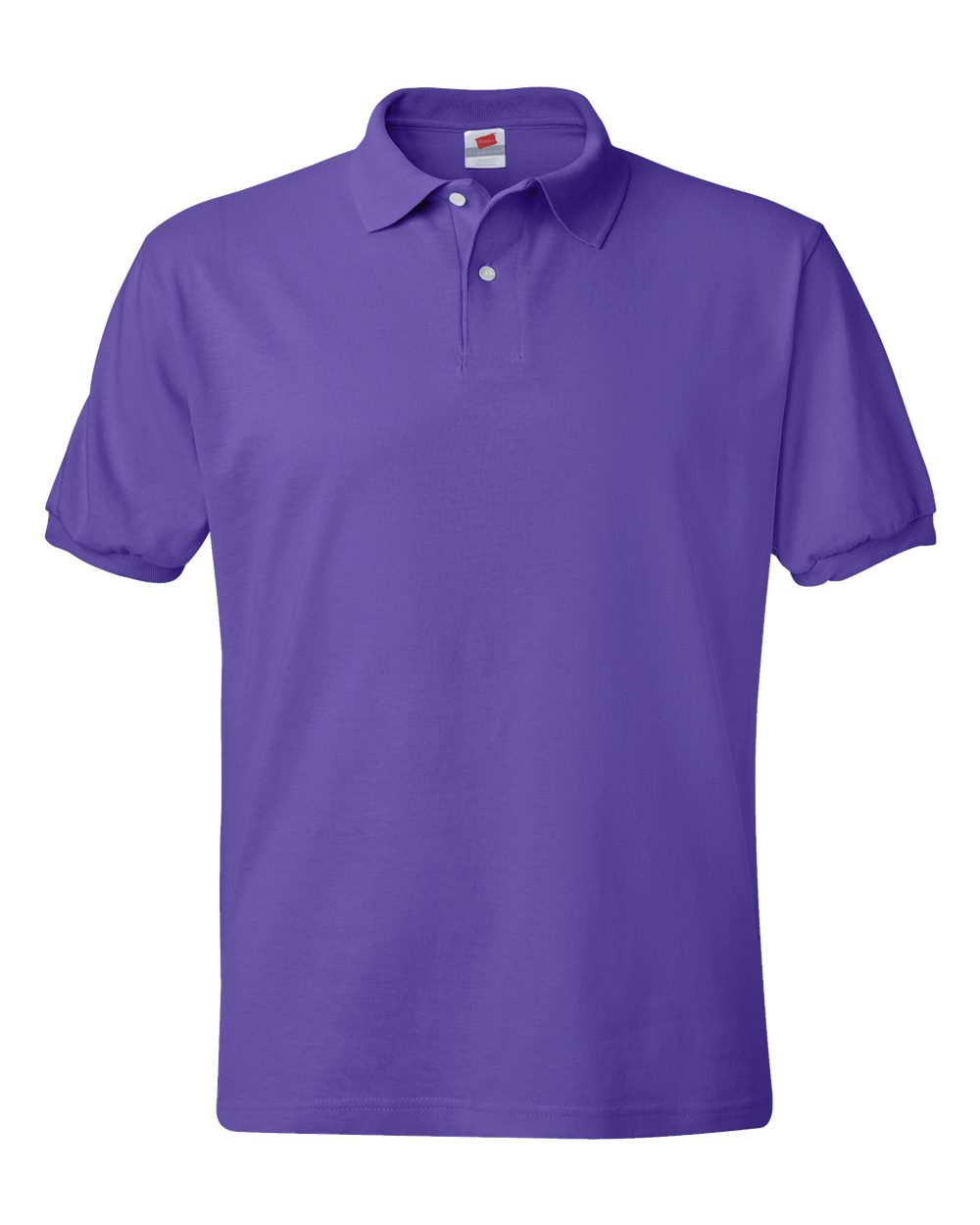 Front View of Purple Ecosmart® Jersey Polo - 054X