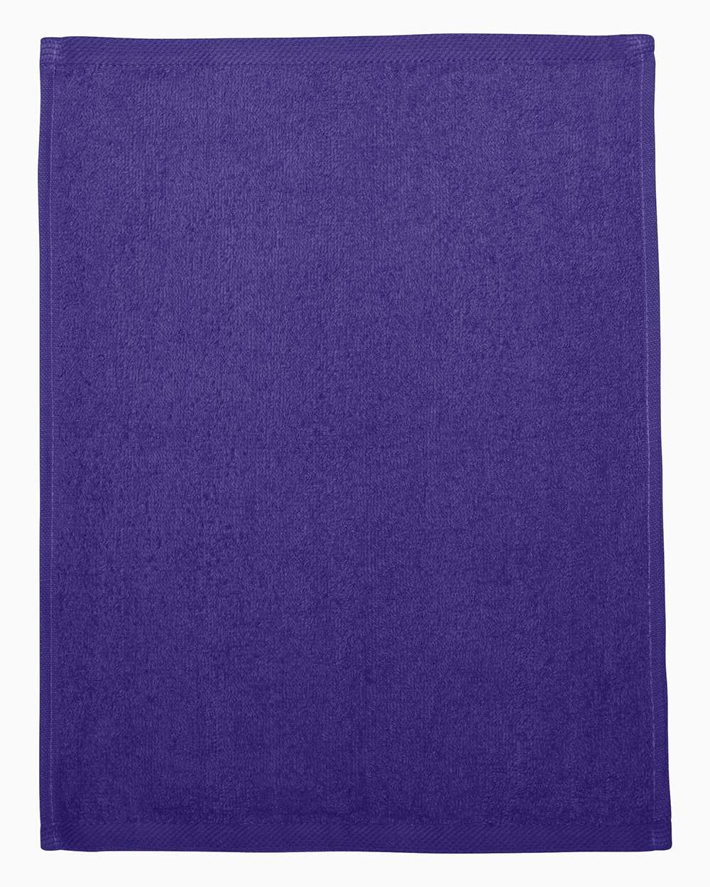 Front View of Purple Hemmed Fingertip Towel - T600