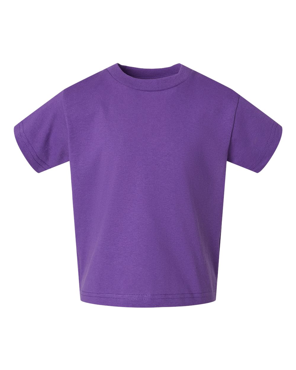 Front View of Purple Juvy Youth Short Sleeve T-Shirt - 3301J