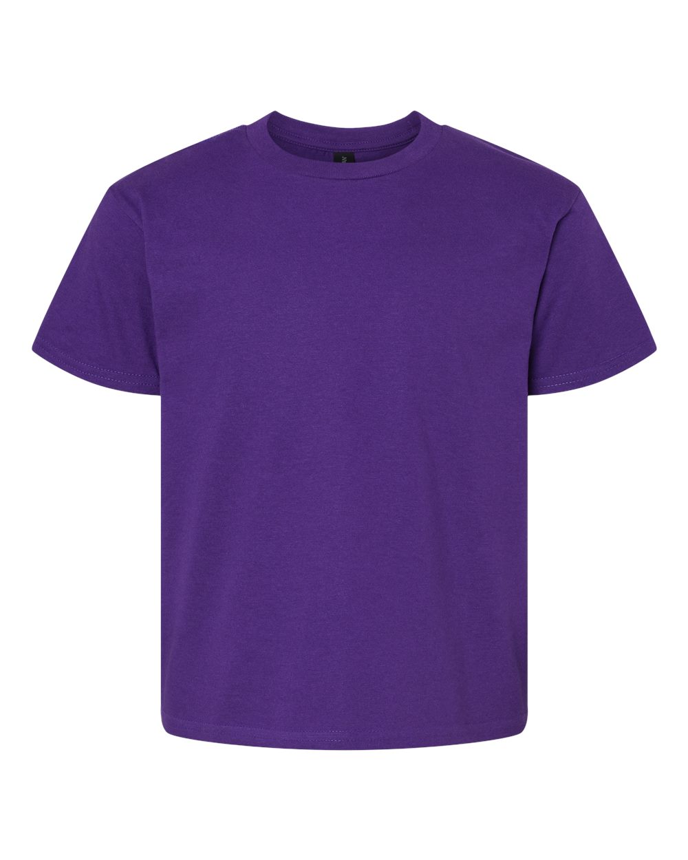 Front View of Purple Light Cotton Youth T-Shirt - 3000B