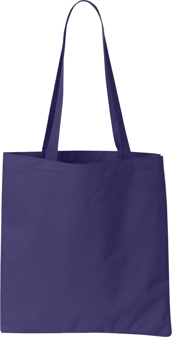 Front View of Purple Madison Basic Tote - 8801