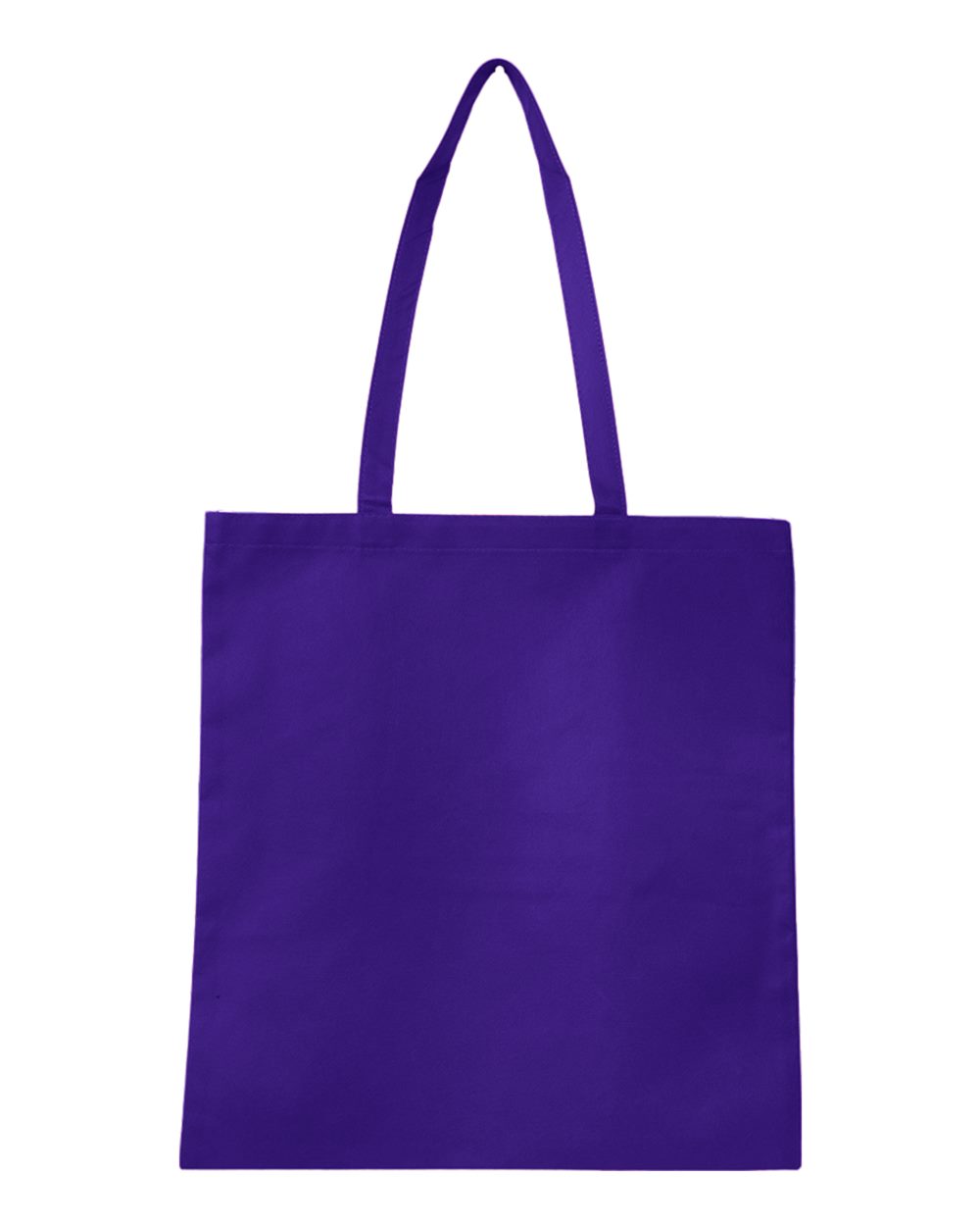 Front View of Purple Non-Woven Tote Bag - Q126300