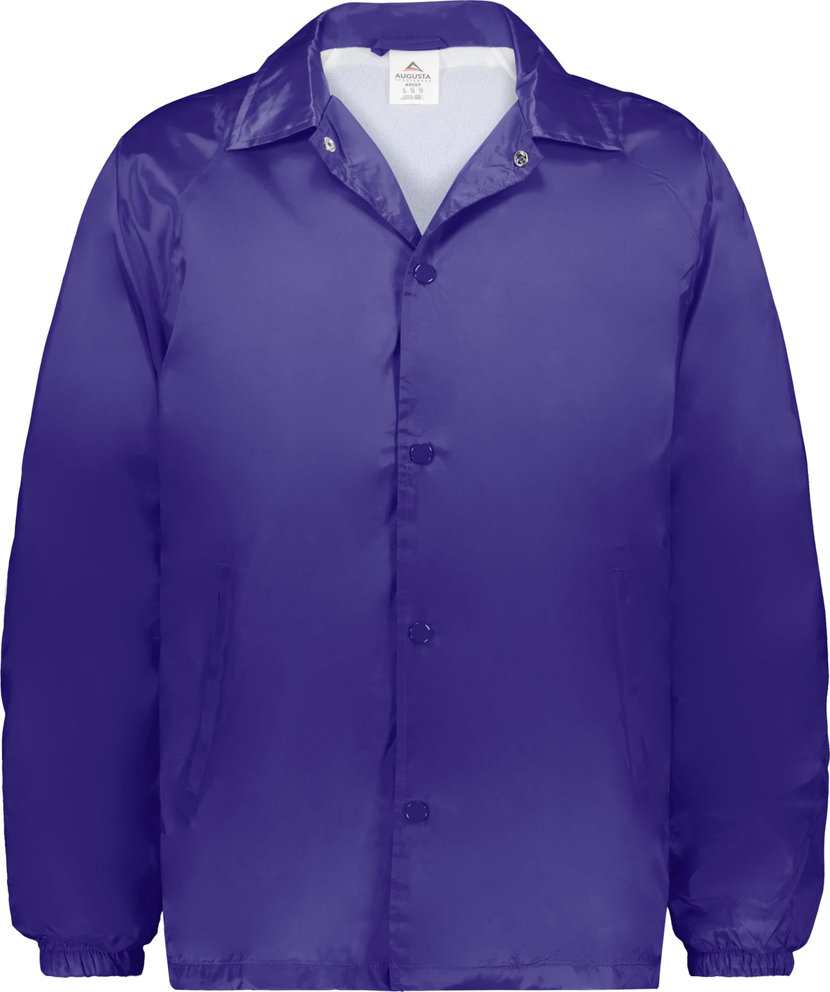 Front View of PURPLE NYLON COACH S JACKET/LINED
