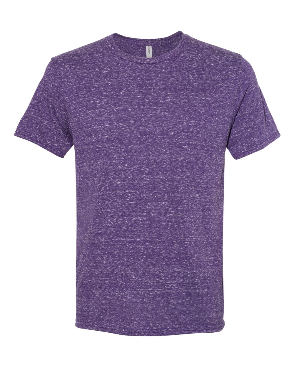 Front View of Purple Snow Heather Jersey T-Shirt - 88MR