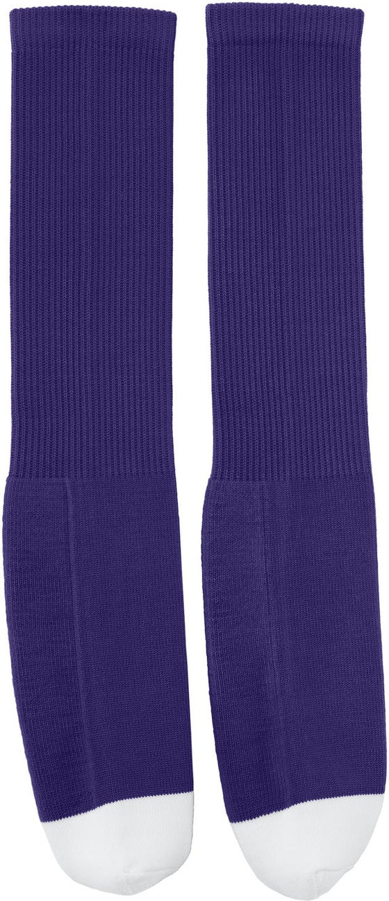 Front View of Purple Sport-Tek All Sport OTC Socks STA05