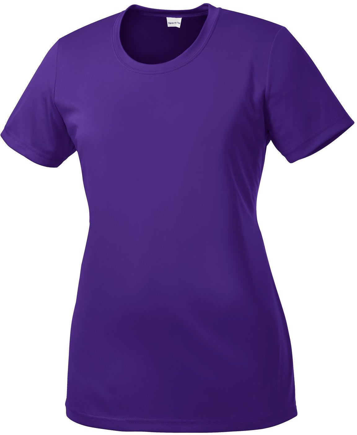 Front View of Purple Sport-Tek Women's PosiCharge Competitor Tee. LST350