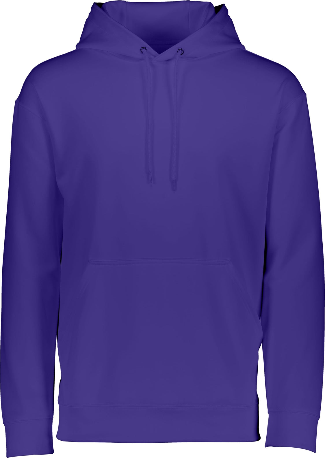 Front View of PURPLE WICKING FLEECE HOOD SWEATSHIRT
