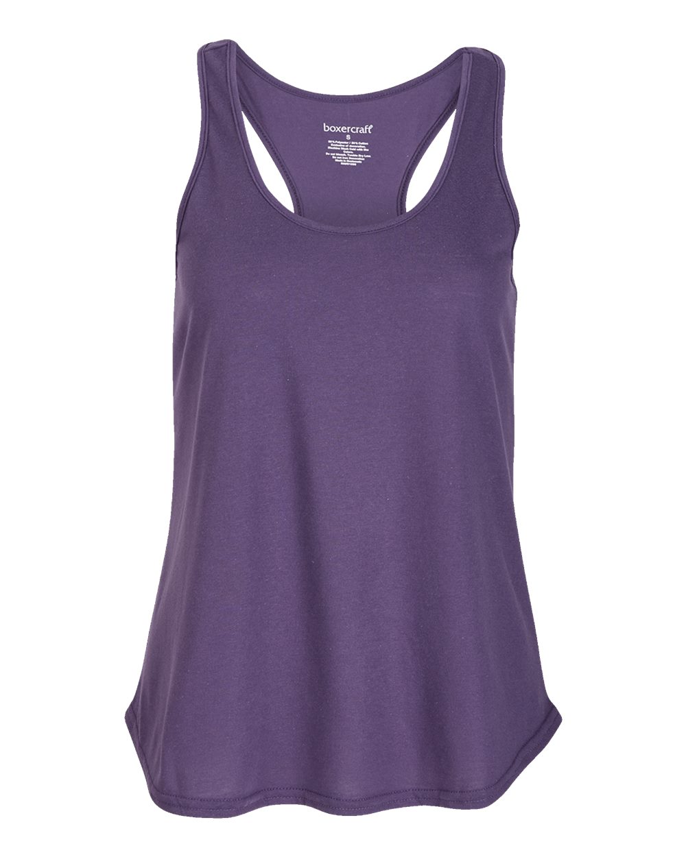 Front View of Purple Women's Essential Racerback Tank Top - BW2502
