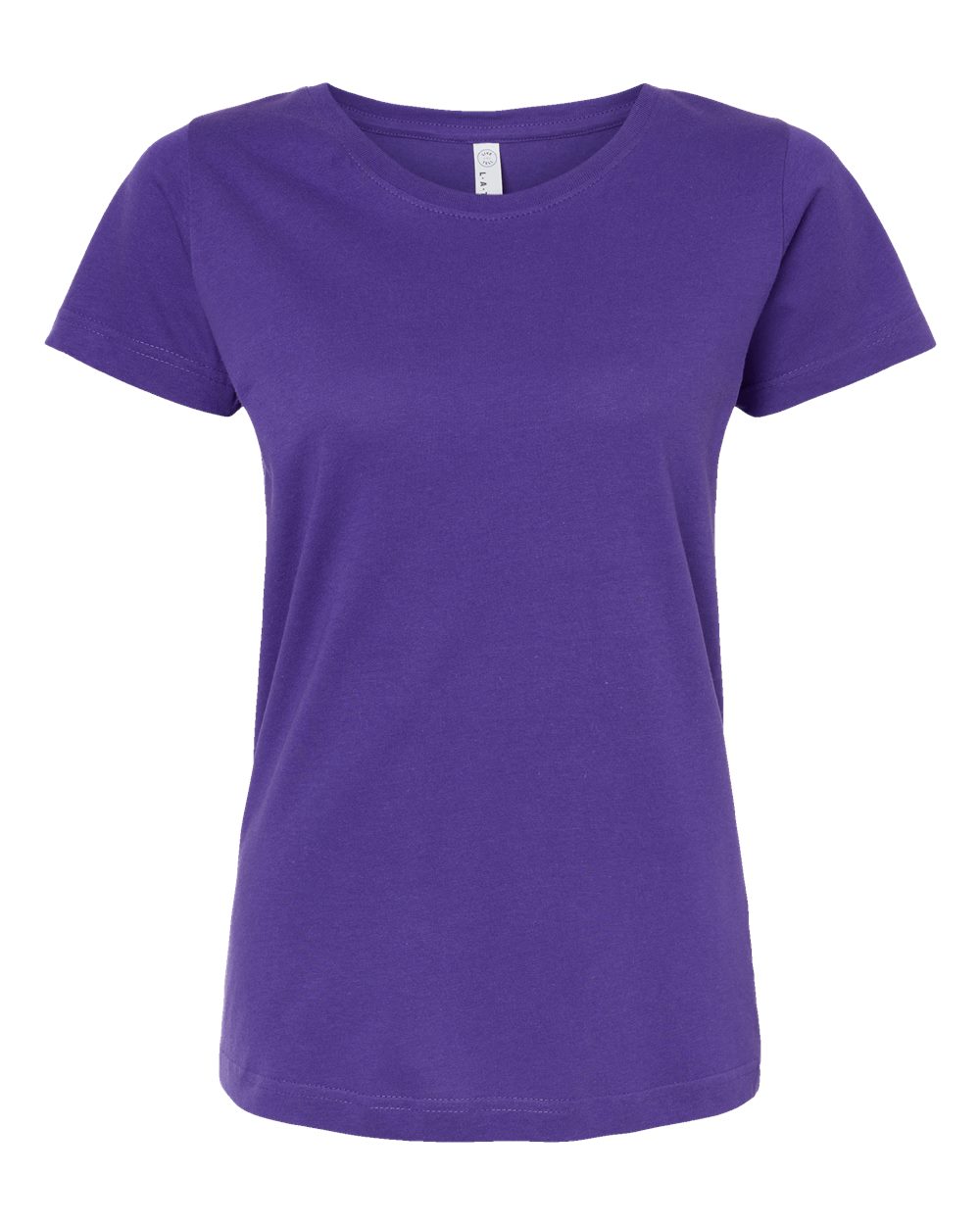 Front View of Purple Women's Fine Jersey Tee - 3516
