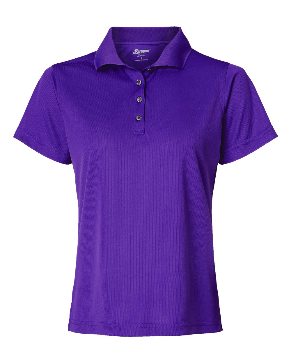 Front View of Purple Women's Saratoga Performance Mini Mesh Polo - 104