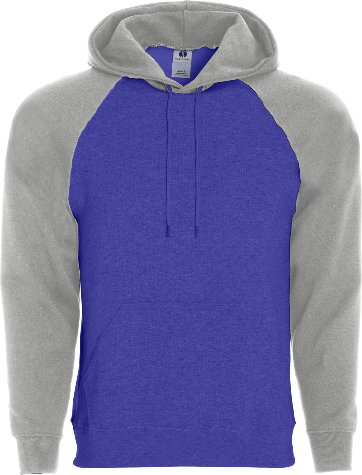 PURPLE/ATHLETIC HEATHER BANNER HOODIE