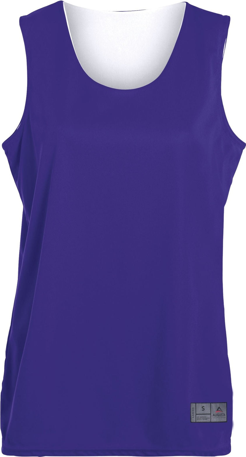 Front View of PURPLE/WHITE LDS REVERSIBLE WICKING TANK