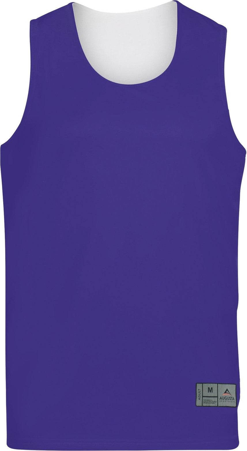 Front View of PURPLE/WHITE REVERSIBLE WICKING TANK