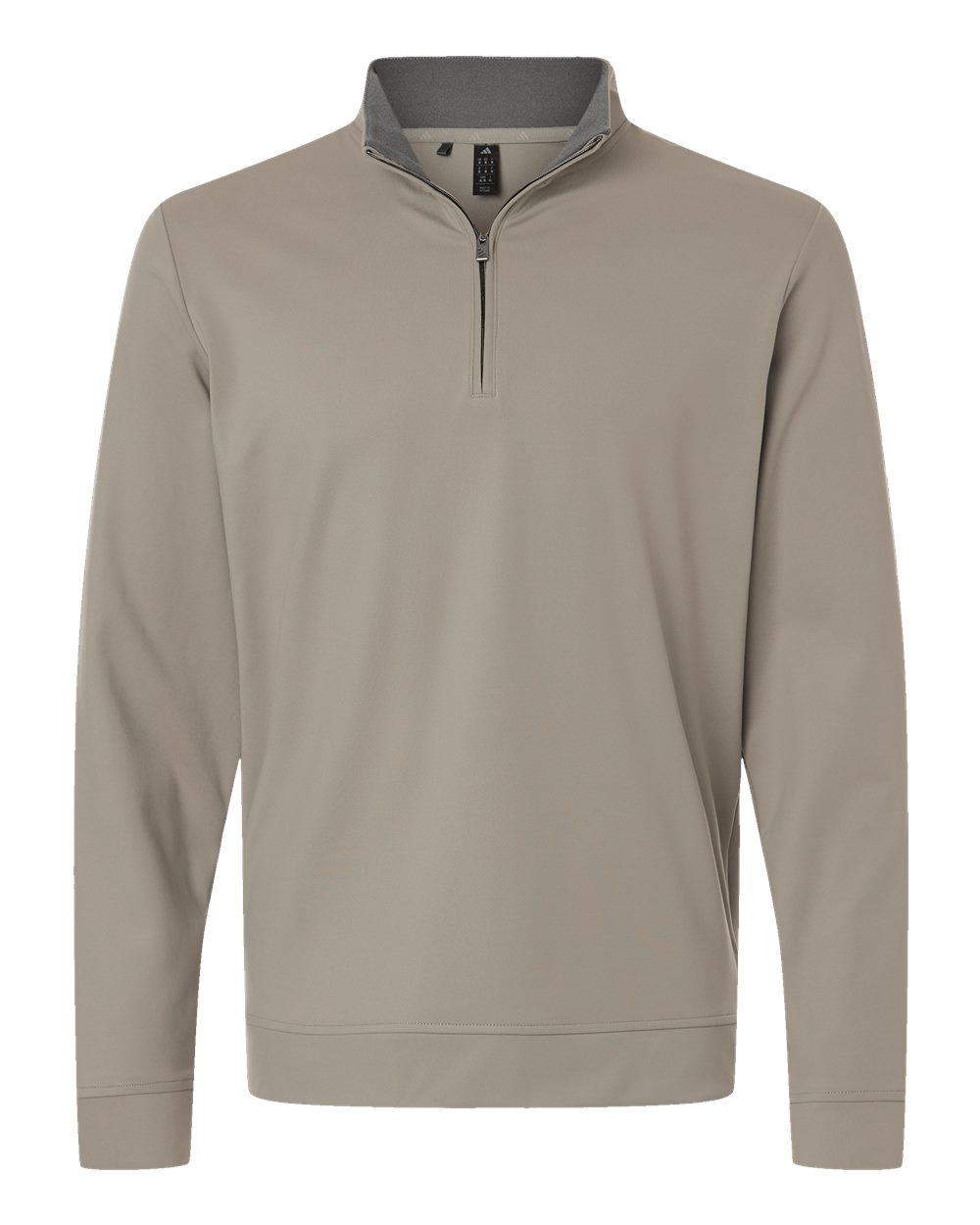 Front View of Putty Beige Men&#39;s Ultimate365 Classic Quarter-Zip Pullover - A2017