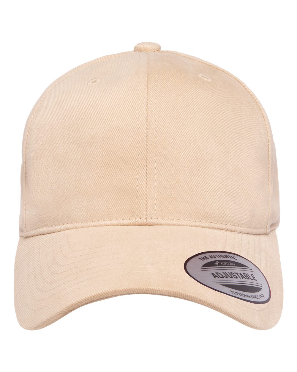 Front View of Putty Structured Brushed Twill Cap - 6363V