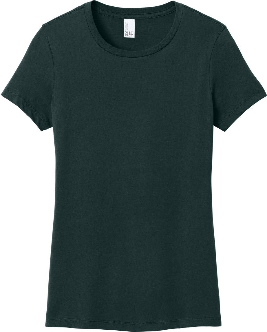 Front View of Rainforest District Women's Perfect Weight Tee. DM104L