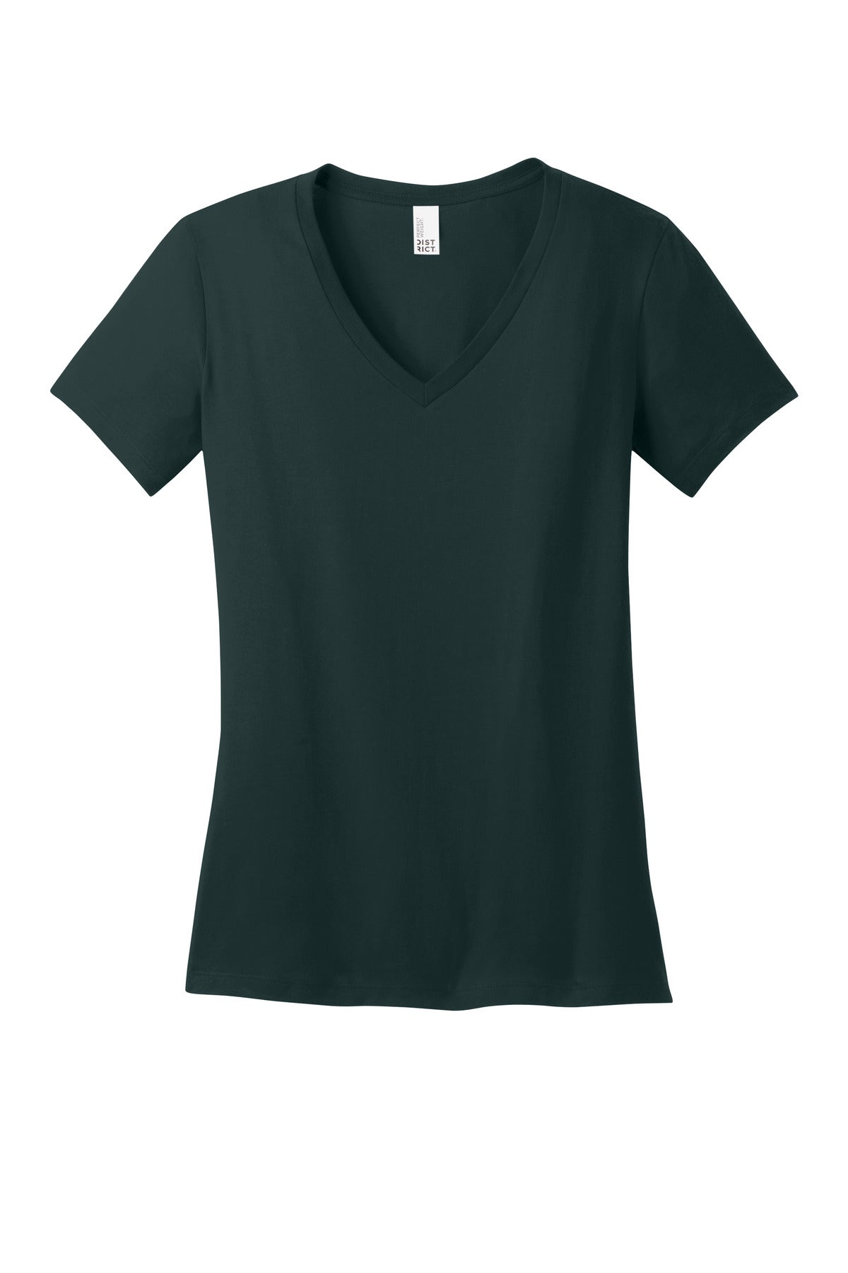 Front View of Rainforest District - Women's Perfect Weight V-Neck Tee. DM1170L