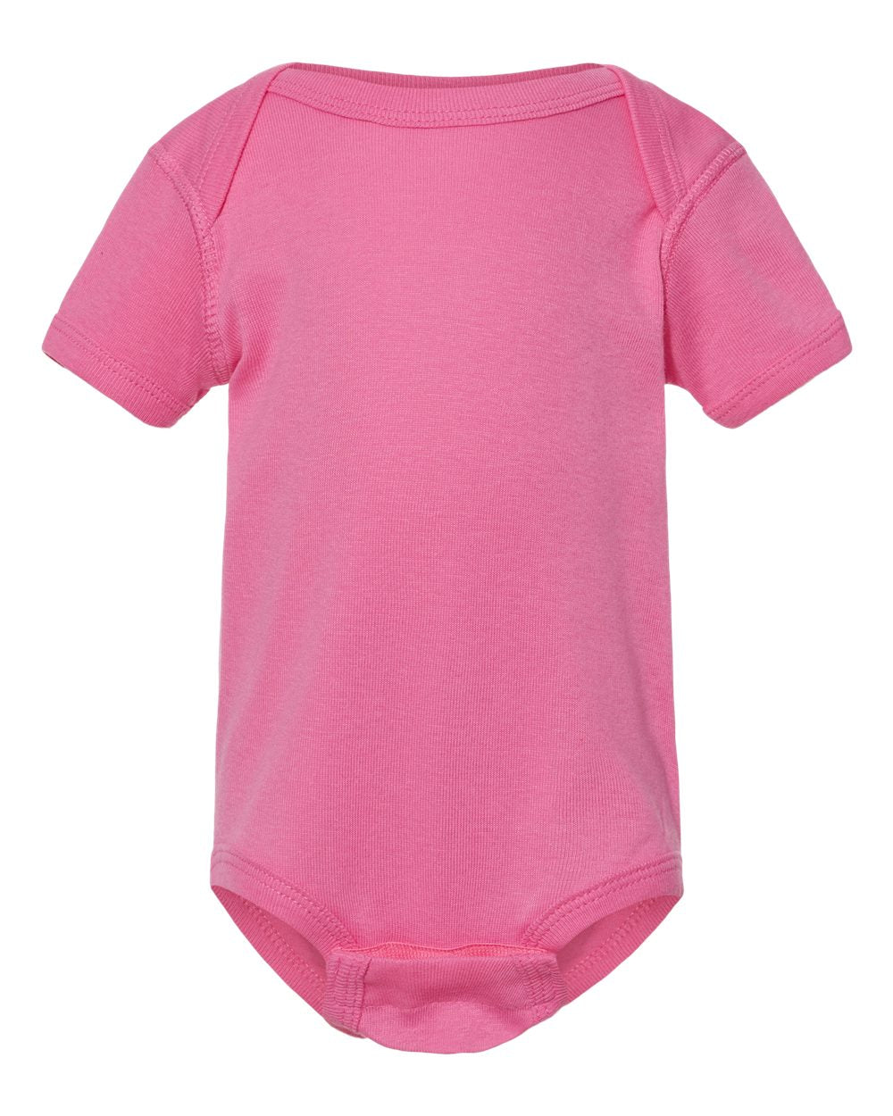 Front View of Raspberry Infant Baby Rib Bodysuit - 4400
