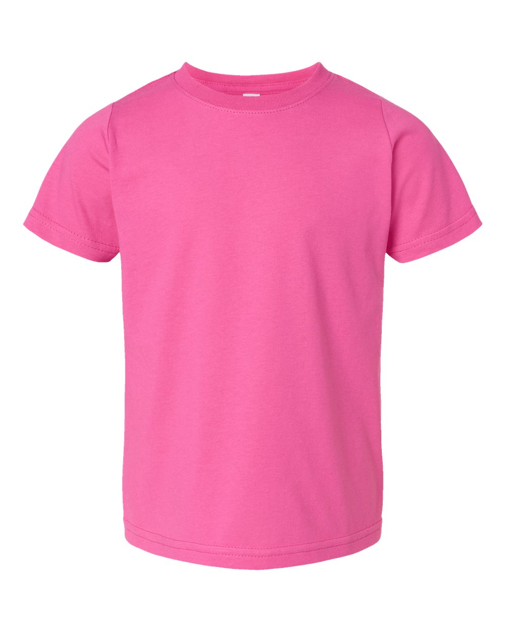 Front View of Raspberry Toddler Fine Jersey Tee - 3321