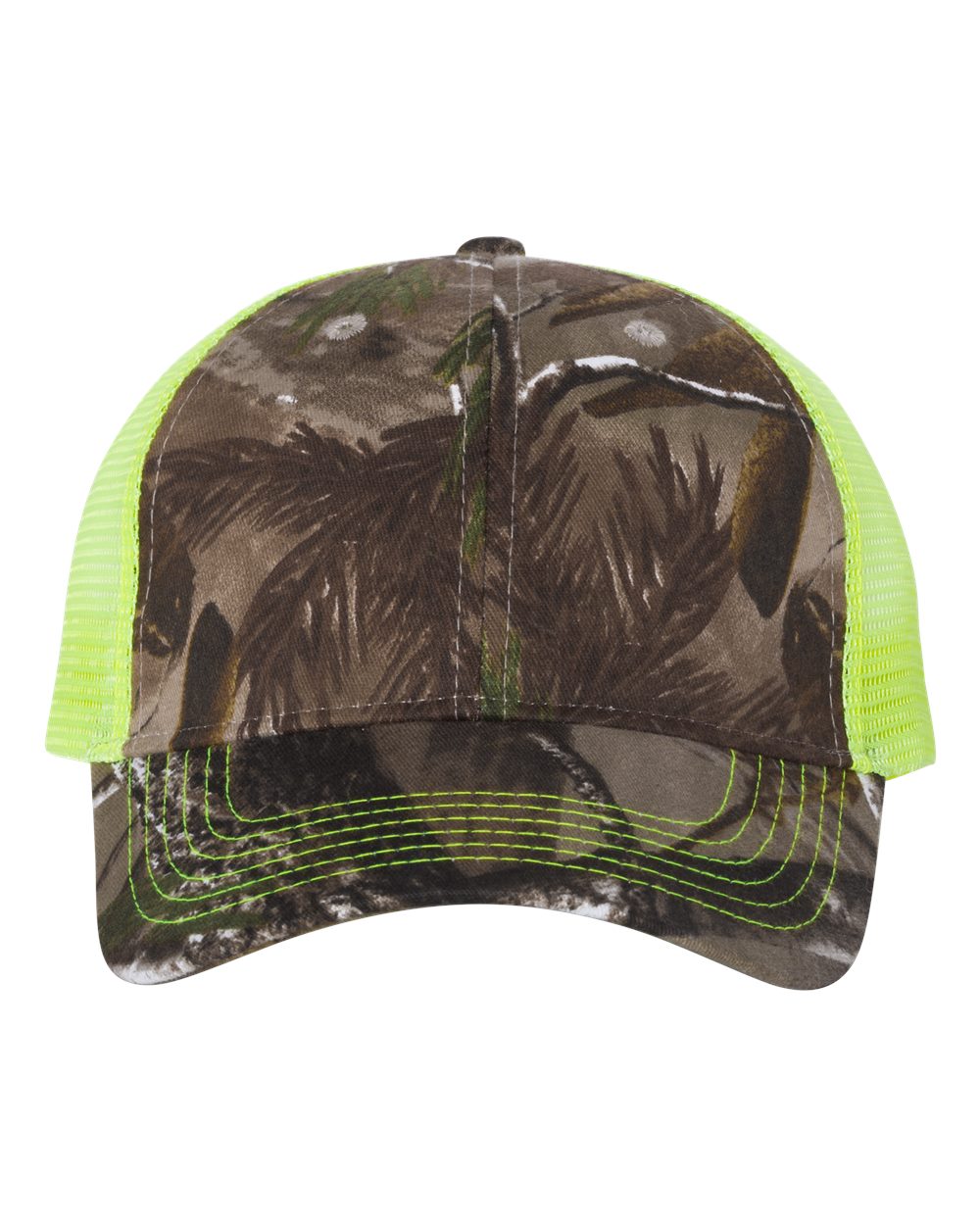 Realtree AP/ Neon Yellow Licensed Camo Mesh Back Cap - LC5M