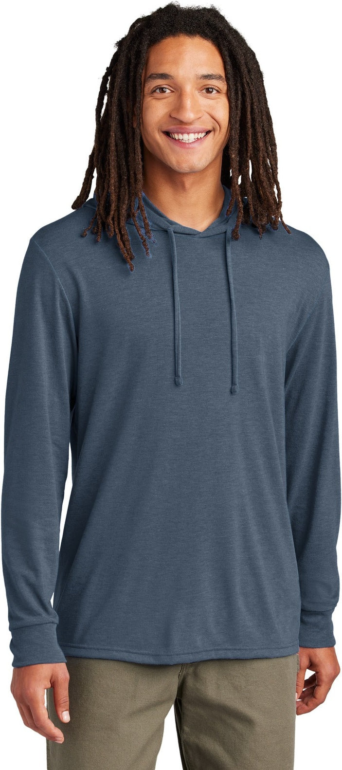 Front View of RebelBlue Allmade Unisex Tri-Blend Hoodie Tee AL6003