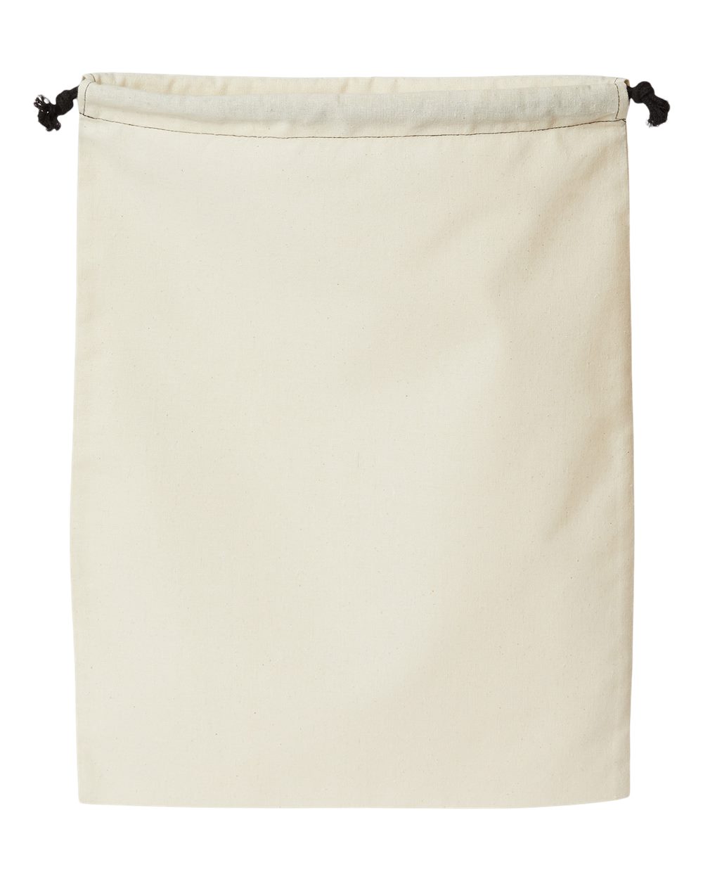 Front View of Recycled Natural Double Cinch Recycled Canvas Shoe and Accessory Bag - OAD119R