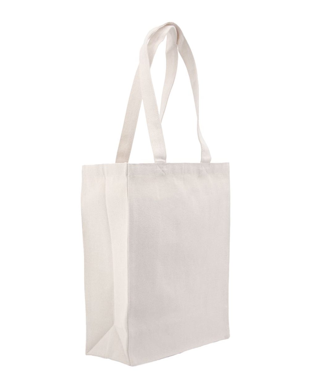 Front View of Recycled Natural Susan Midweight Recycled Canvas Tote - 8861R