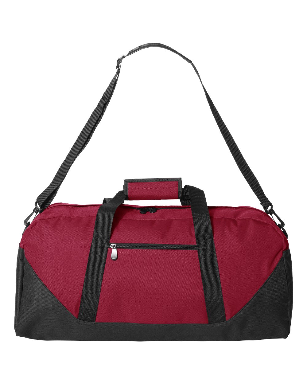 Front View of Red 22 1/2" Duffel Bag - 2251