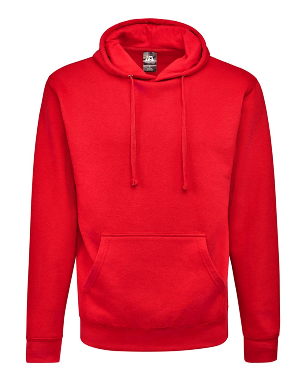 Front View of Red BTB Fleece Hooded Sweatshirt - 8720