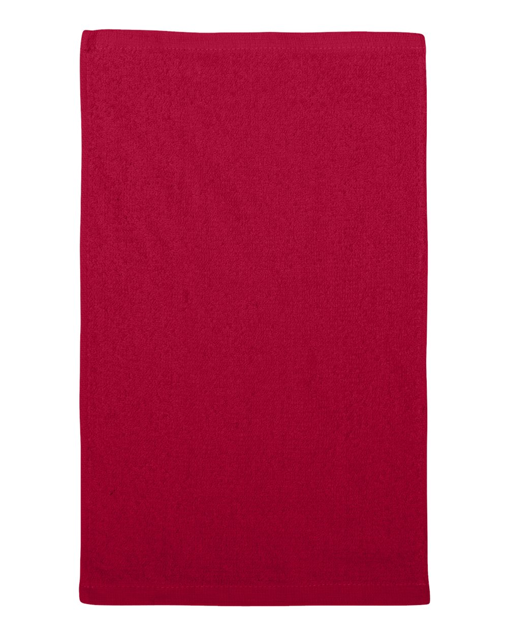 Front View of Red Budget Rally Towel - T18